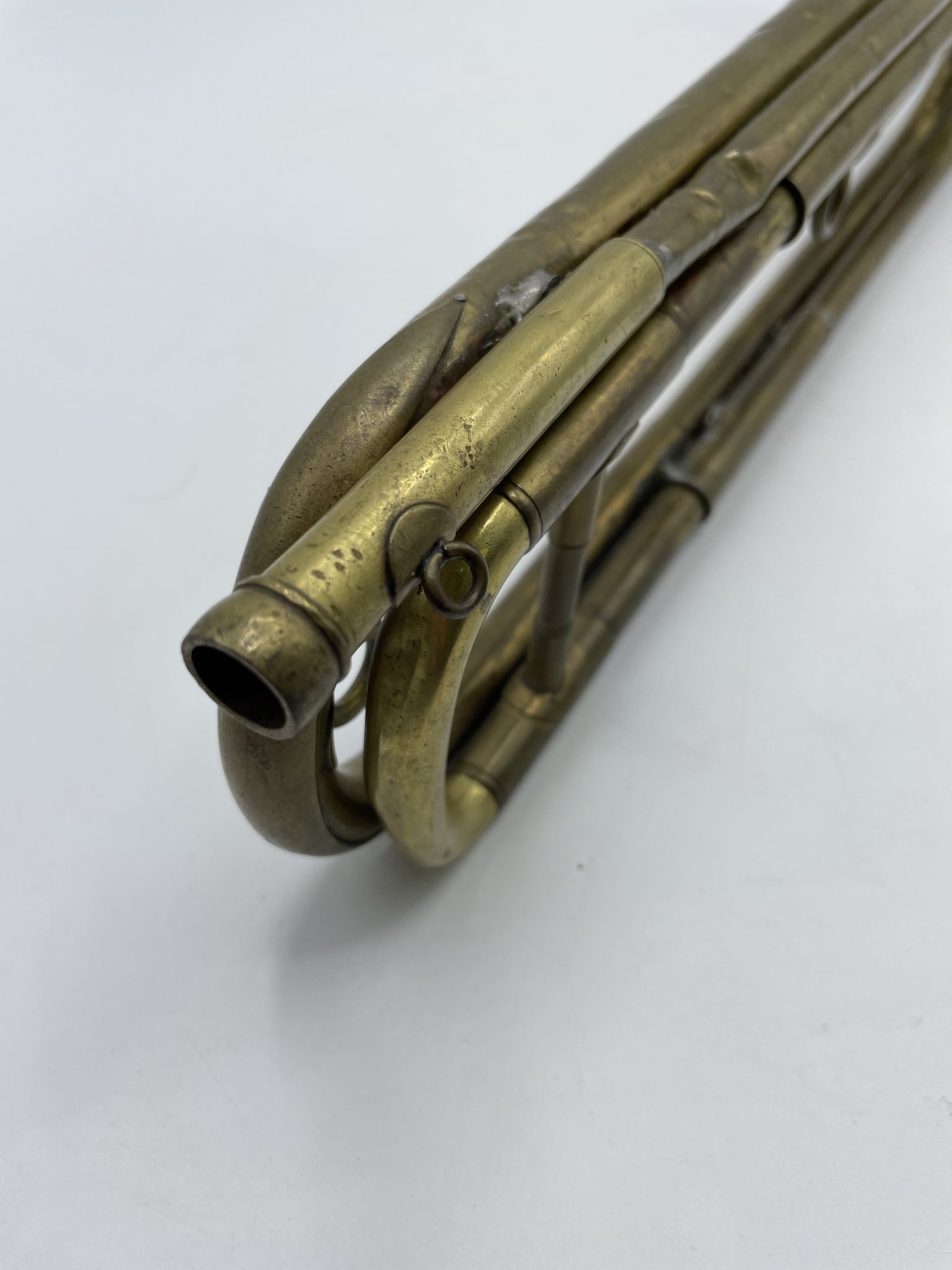 Trompette Instrument Corne De Cavalerie Trompette Plaquée Or En