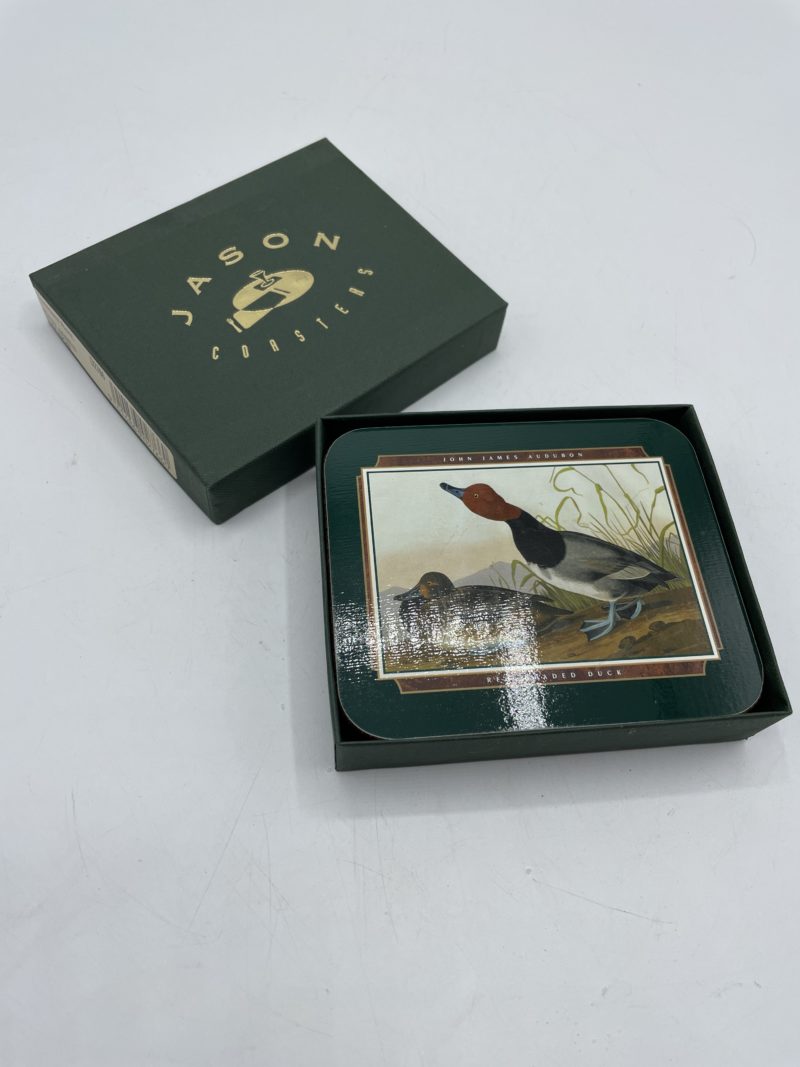 Lot de 6 sous-verre vintage Jason en liège canards verts – Image 3