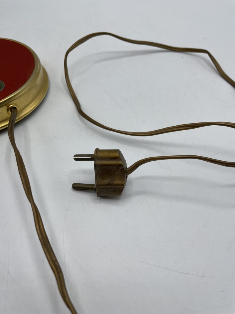 Lampe de bureau vintage rouge à poser années 50 60 – Image 9