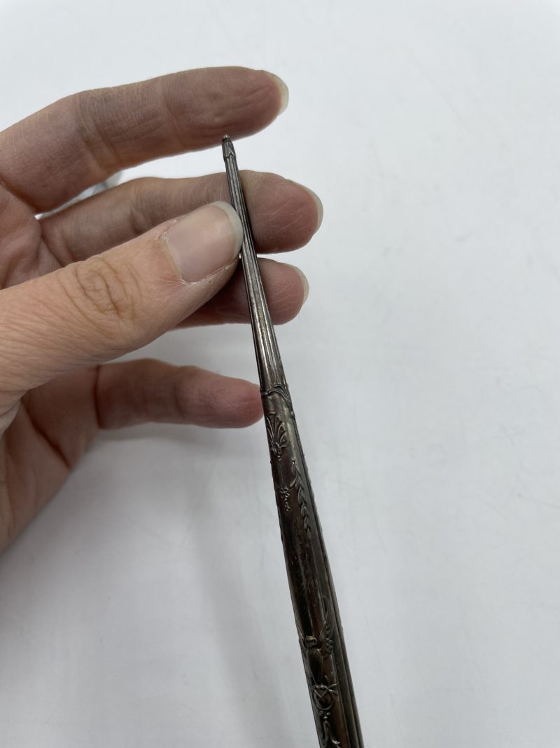 Pointe de sagaie africaine bois fer forgé et perles – Image 6