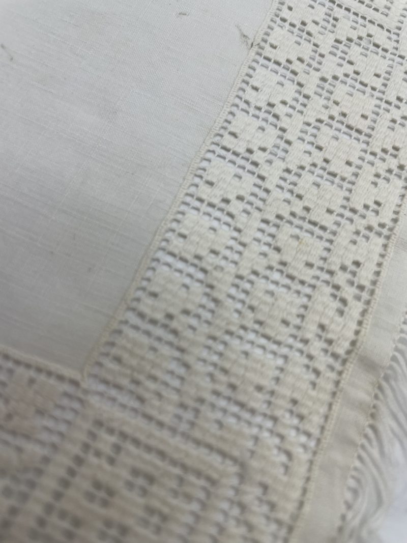 Ensemble napperons carrés vintage au crochet et franges – Image 7