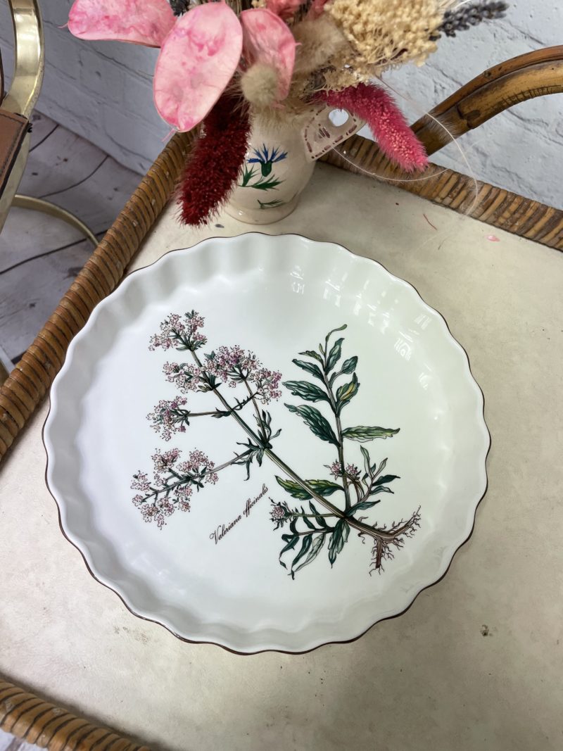 plat tarte vintage porcelaine villeroy boch botanica