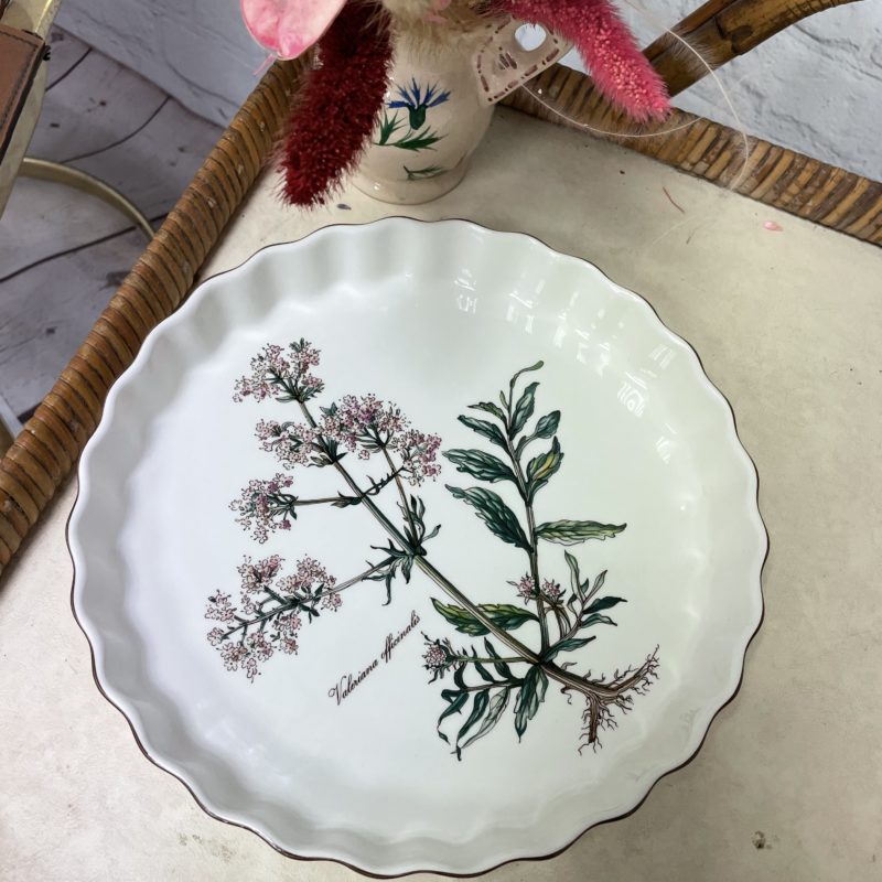 plat tarte vintage porcelaine villeroy boch botanica