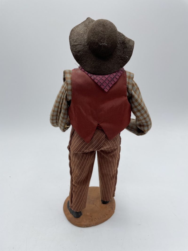 Duo de santons de grande taille collection Jouglas vieille au fagot et paysan – Image 11
