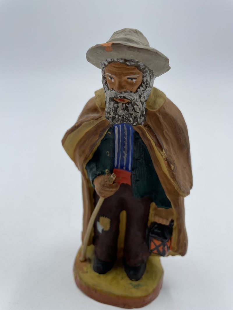 Duo petits santons de collection Carbonel et Fouque poissonnière et homme à la lanterne – Image 8