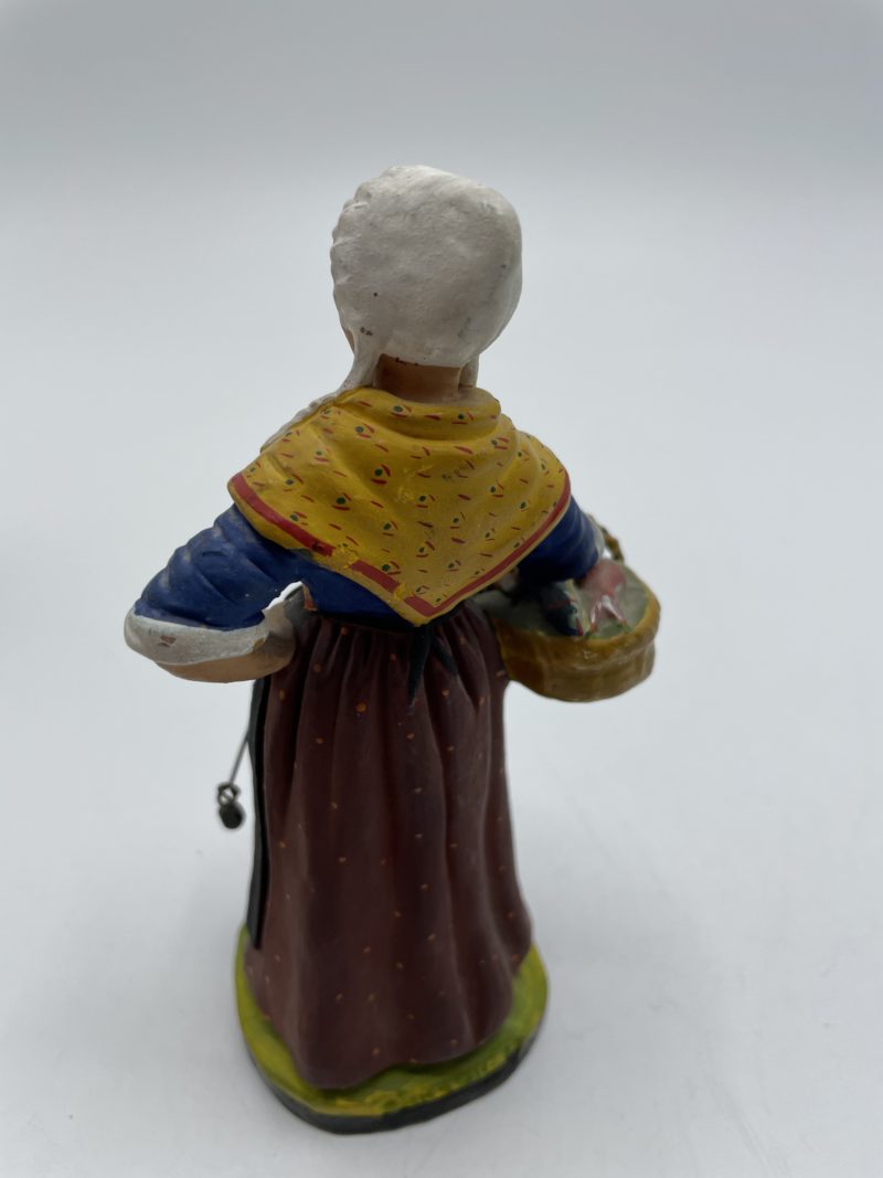 Duo petits santons de collection Carbonel et Fouque poissonnière et homme à la lanterne – Image 3