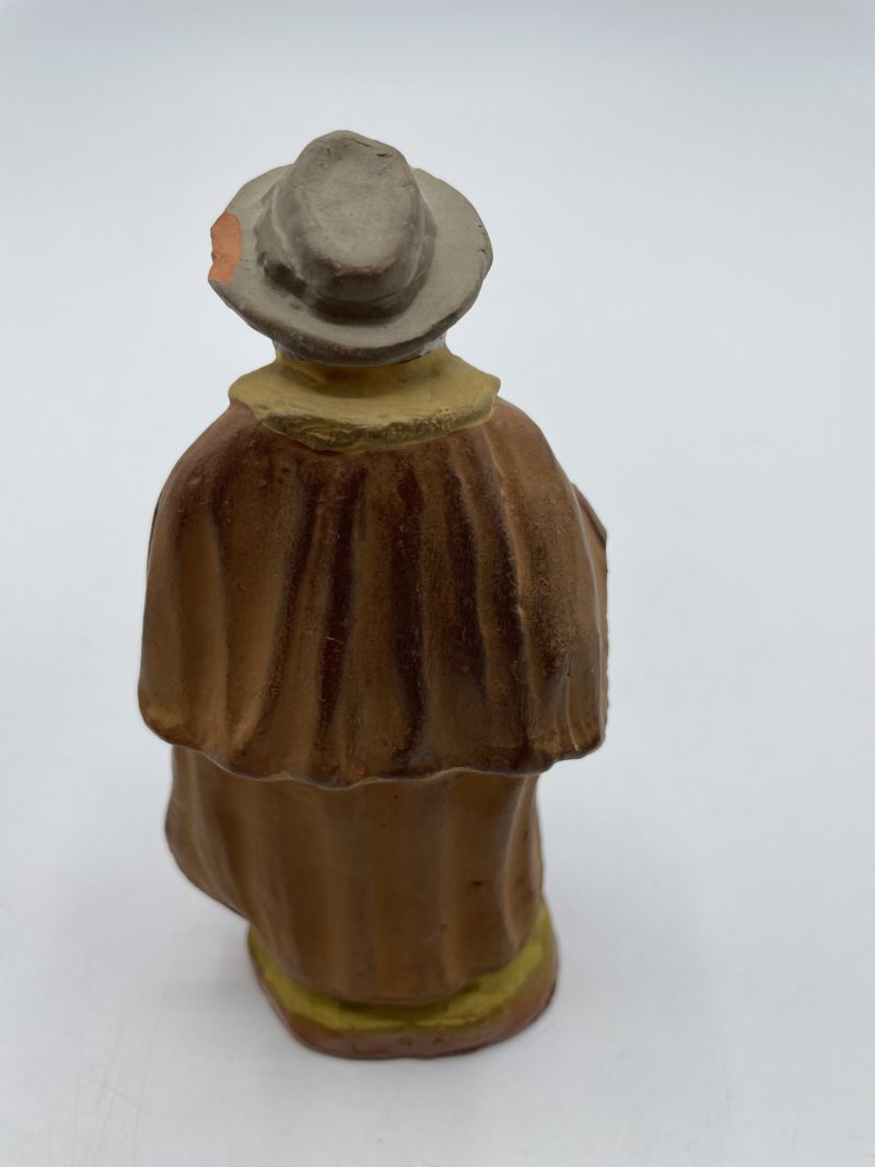 Duo petits santons de collection Carbonel et Fouque poissonnière et homme à la lanterne – Image 4