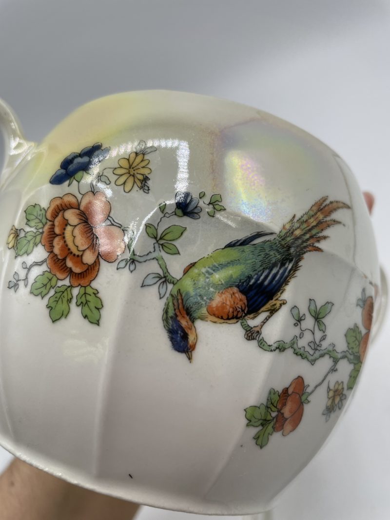 Service à thé ou café vintage en porcelaine Tchécoslovaquie décor perroquet – Image 8