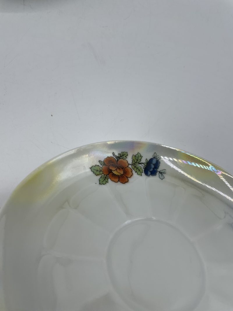 Service à thé ou café vintage en porcelaine Tchécoslovaquie décor perroquet – Image 16