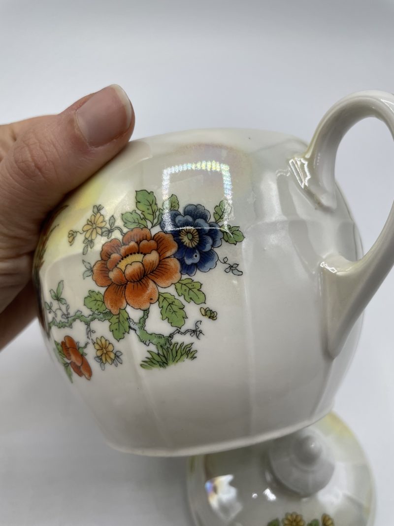 Service à thé ou café vintage en porcelaine Tchécoslovaquie décor perroquet – Image 13