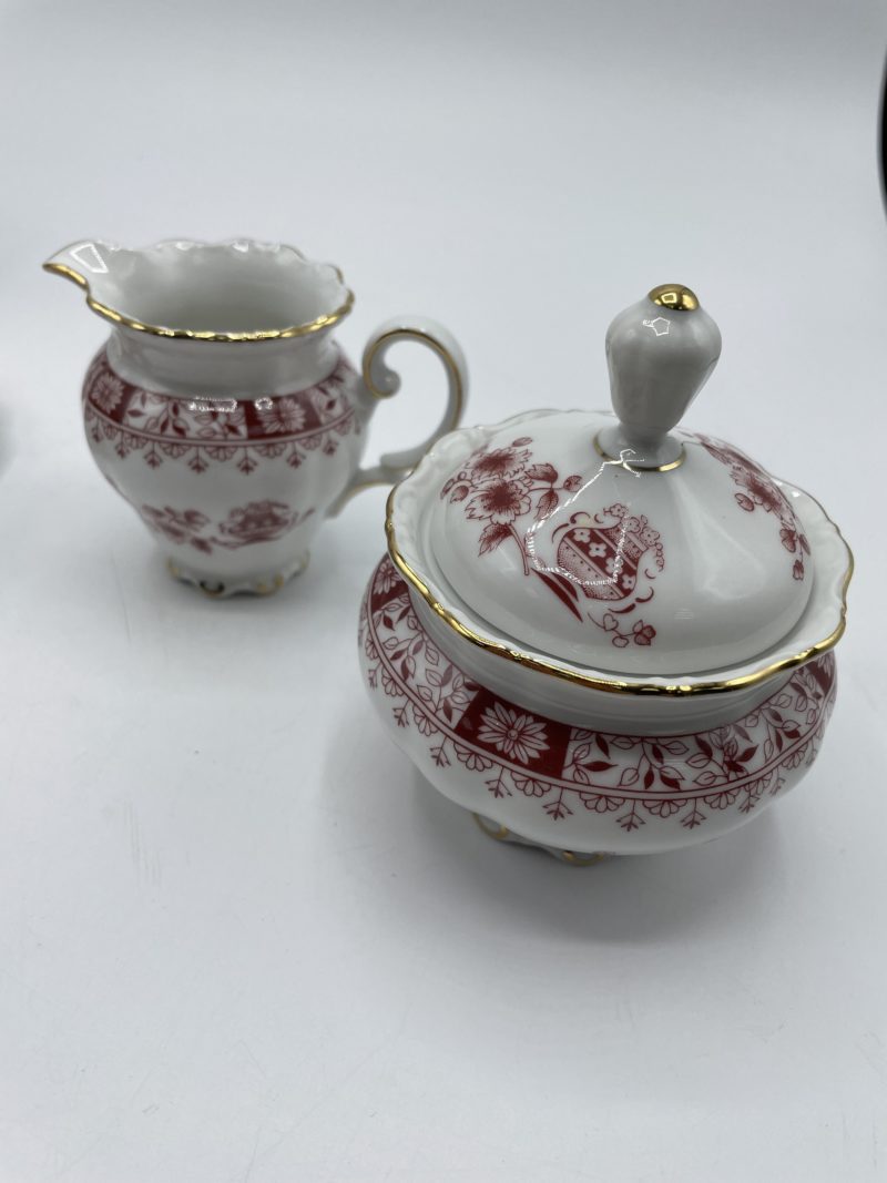 Service à thé ou café vintage en porcelaine bavaroise Seltmann Weiden Theresia rose – Image 2