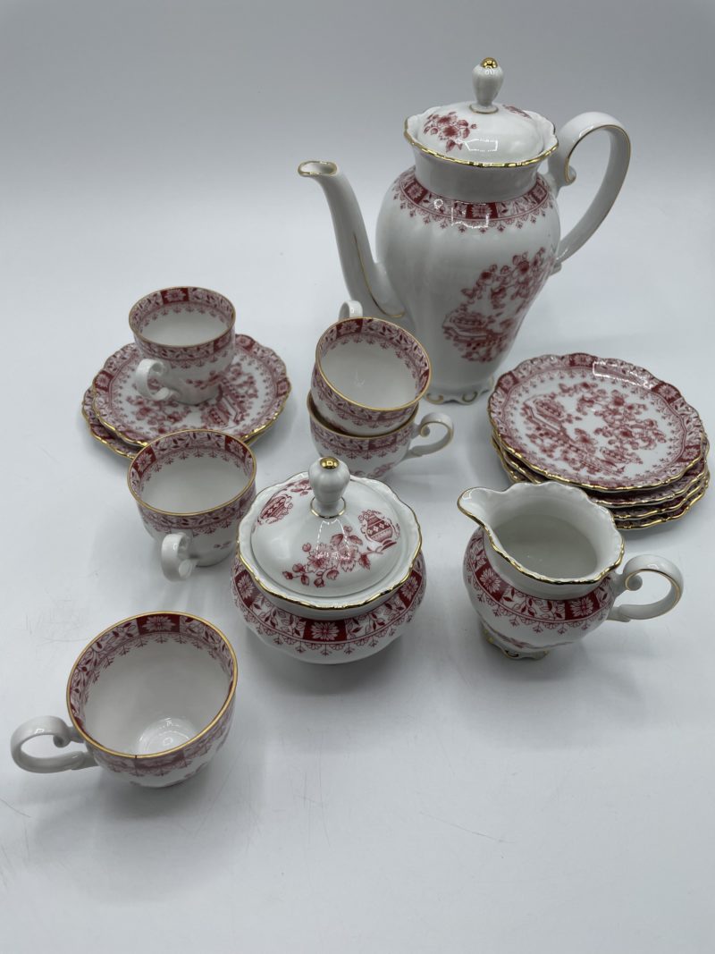 Service à thé ou café vintage en porcelaine bavaroise Seltmann Weiden Theresia rose – Image 7