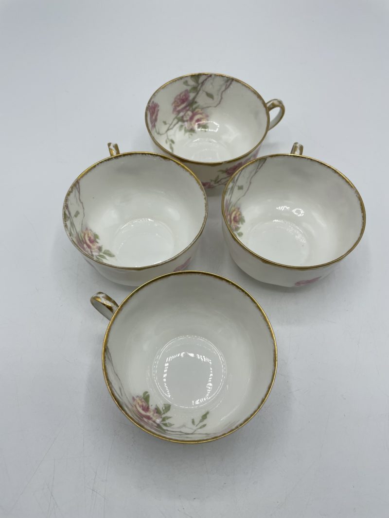 Tasses à thé porcelaine Haviland France décor Maubert Ainé – Image 2