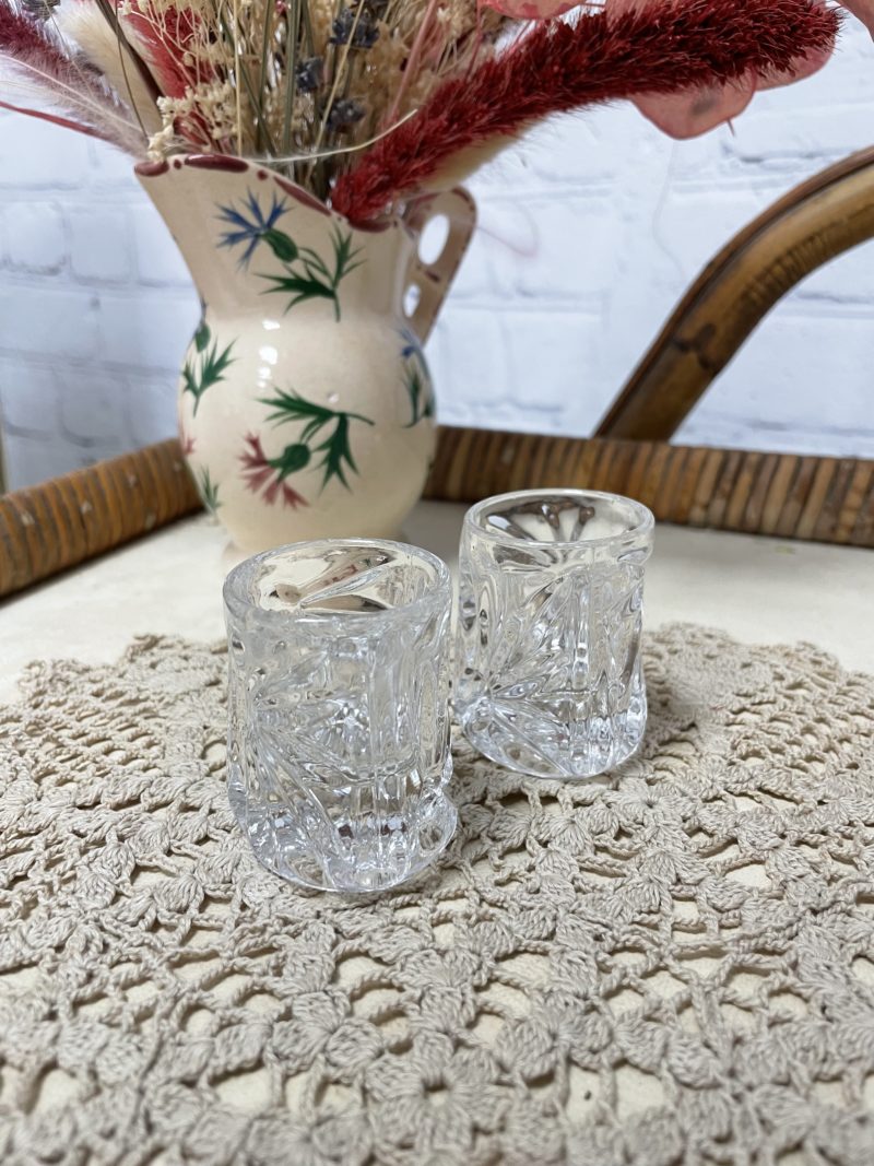 verre shot vintage marguerite cisele