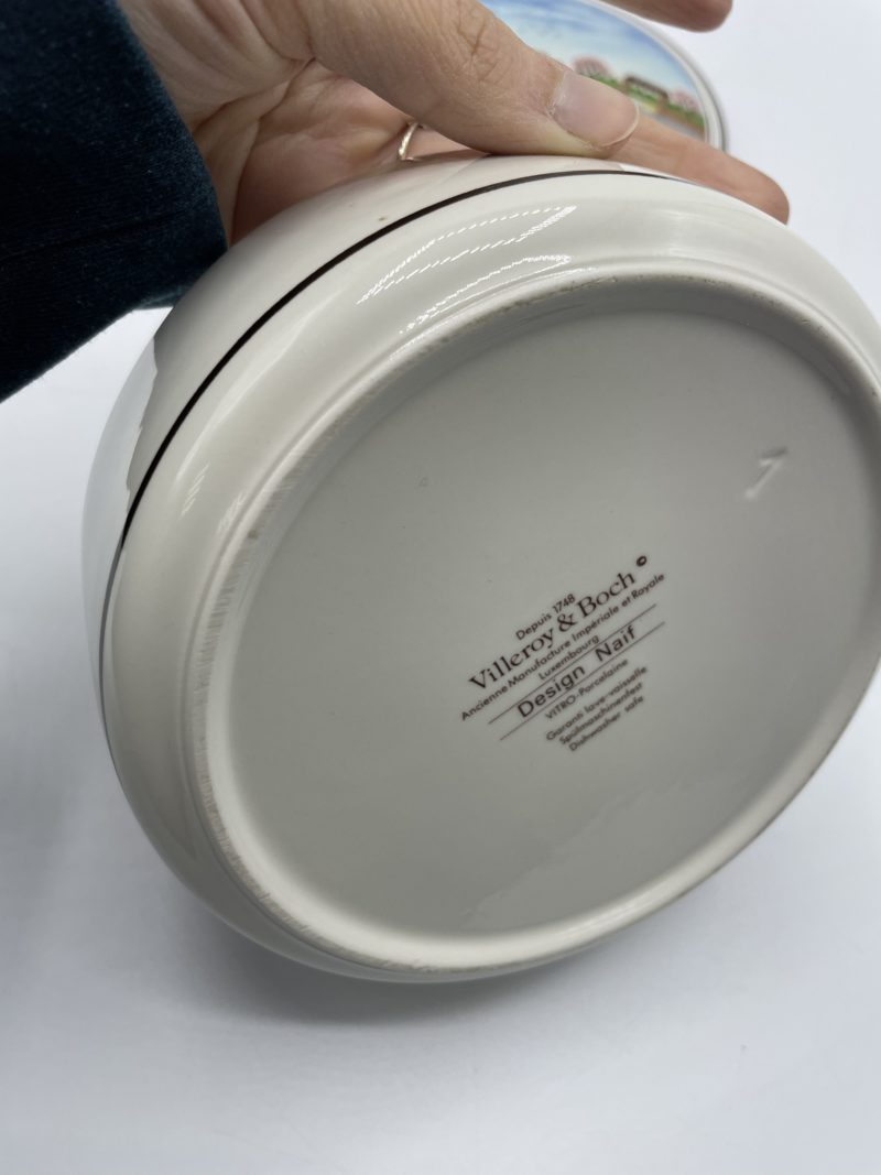 Duo théière et sucrier M & S pâte de Limoges fabriqués en Berry – Image 11