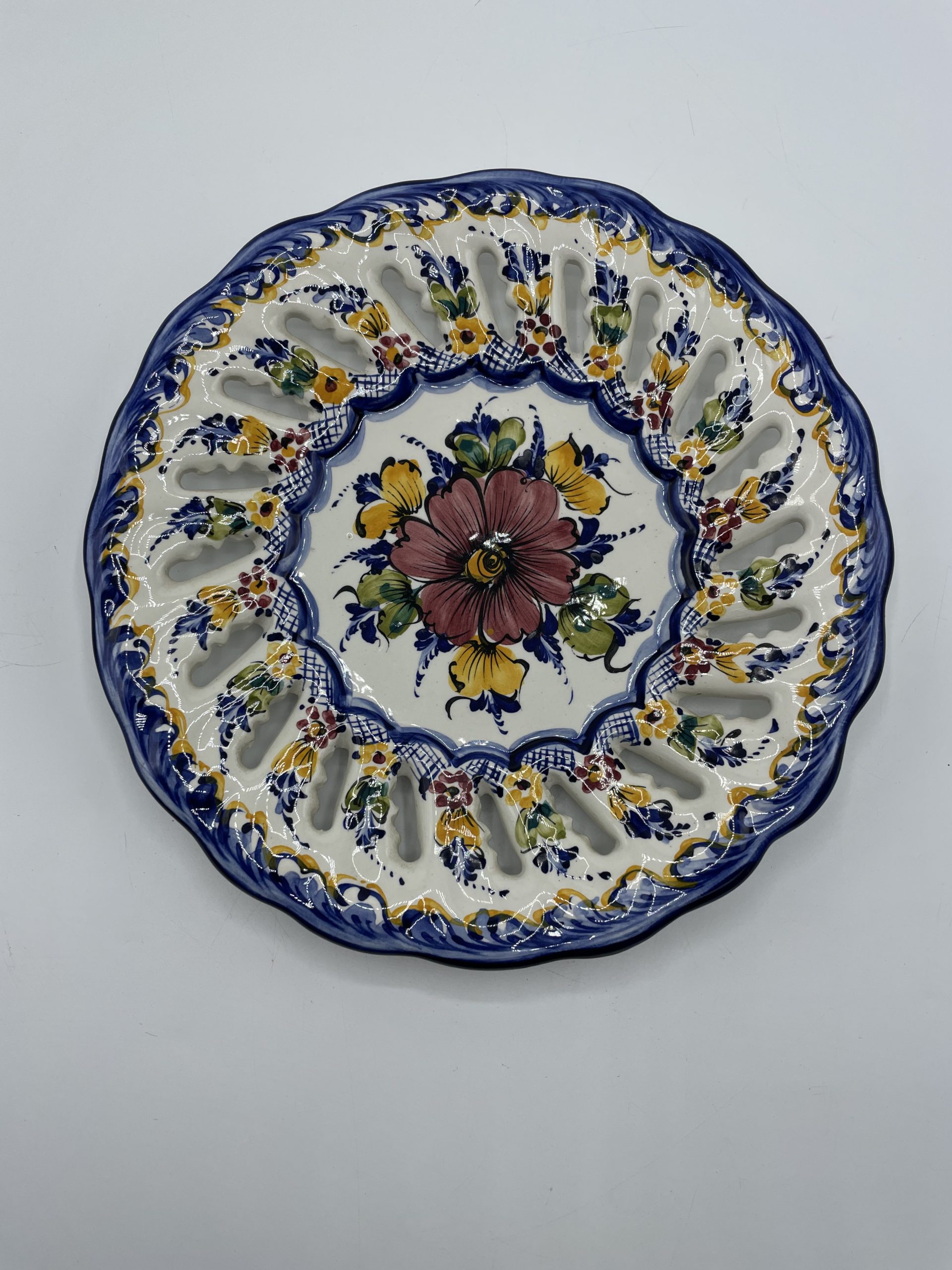 Assiette céramique ajourée Portugal décorative – Image 4