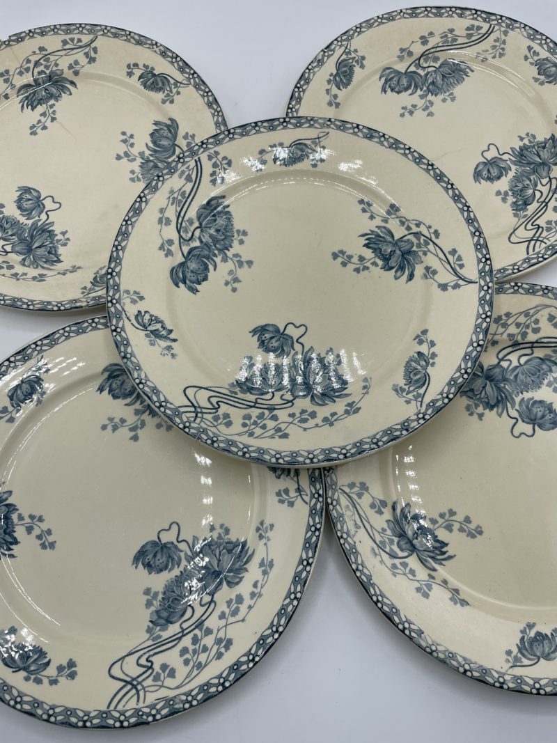 assiette sarreguemies royat vaisselle vintage bleu