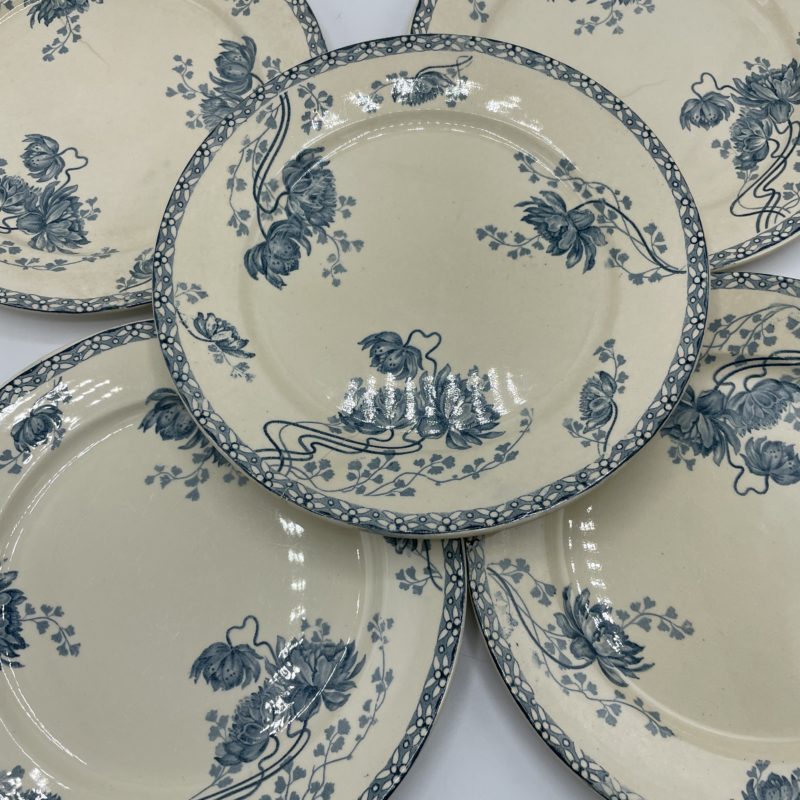 assiette sarreguemies royat vaisselle vintage bleu