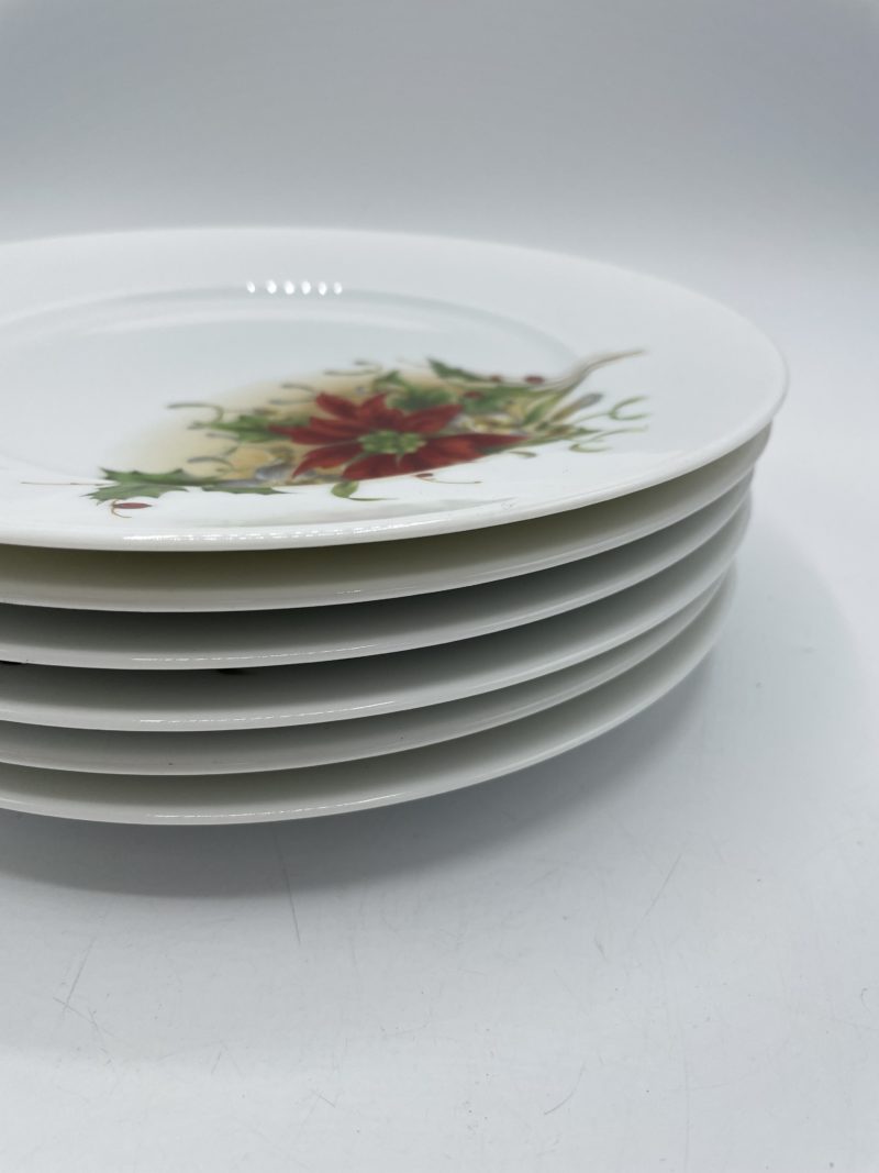 Lot de 6 assiettes vintage porcelaine de Limoges création Thierry Lainé Limalonges France – Image 3