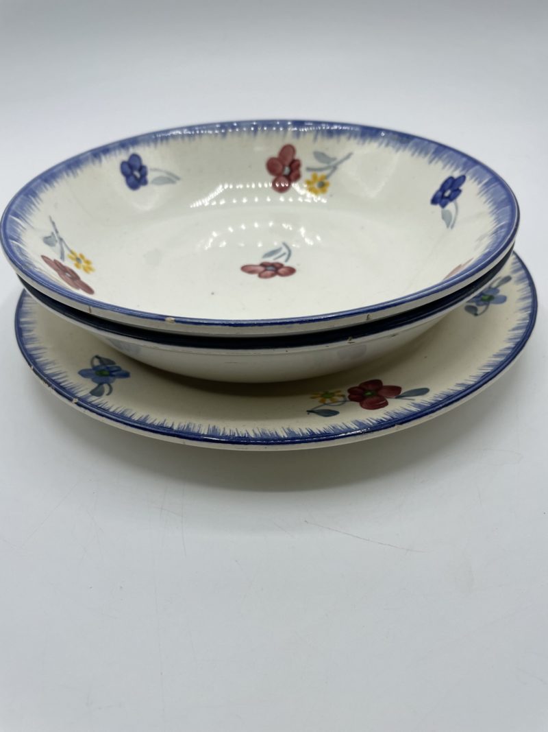 Lot de 3 assiettes vintage Digoin Sarreguemines décor Mary Lou – Image 6