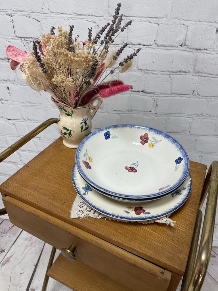 8 Assiettes creuses Digoin Sarreguemines - Madame Vaisselle