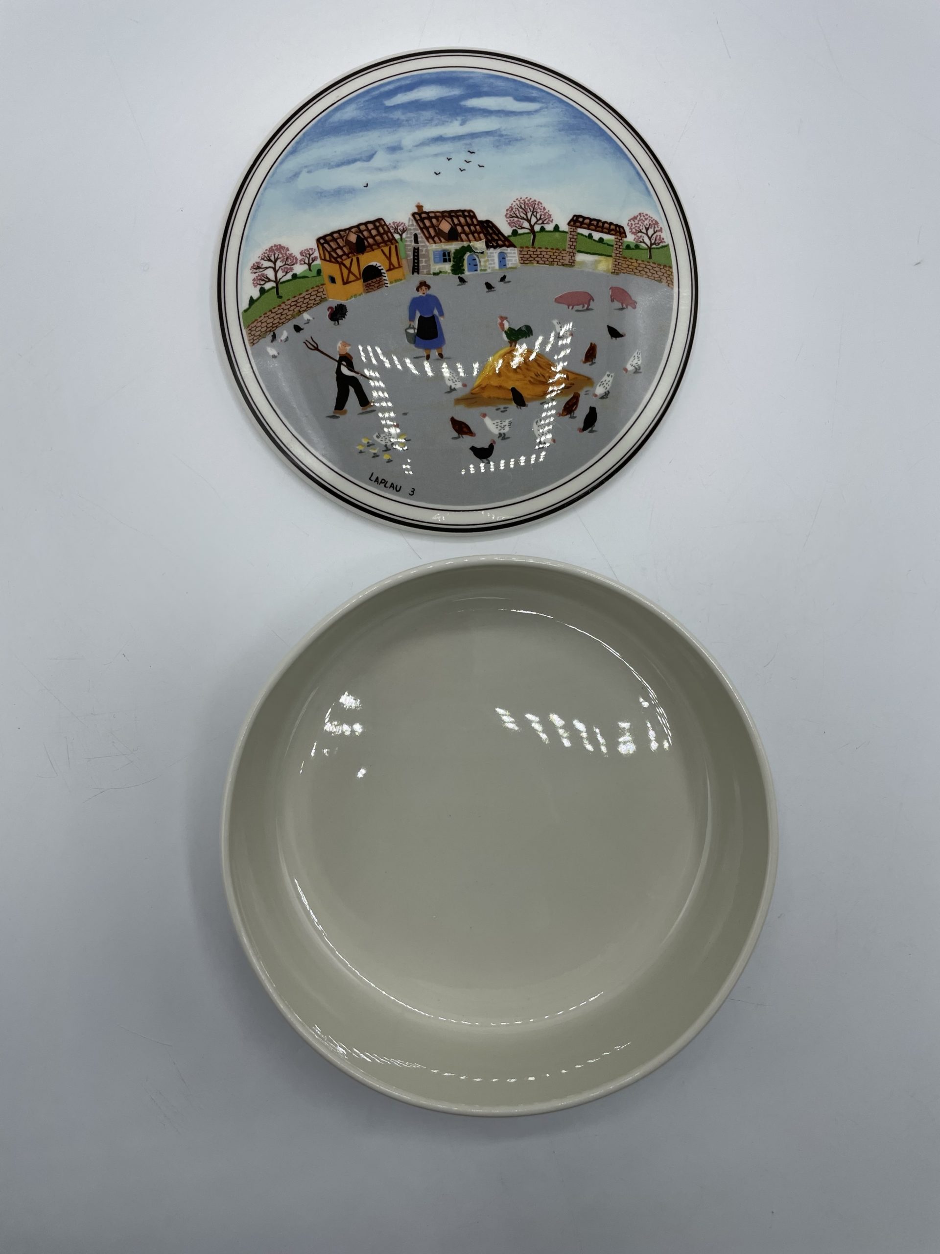 Bonbonnière ronde vintage Villeroy et Boch design naïf – Image 3