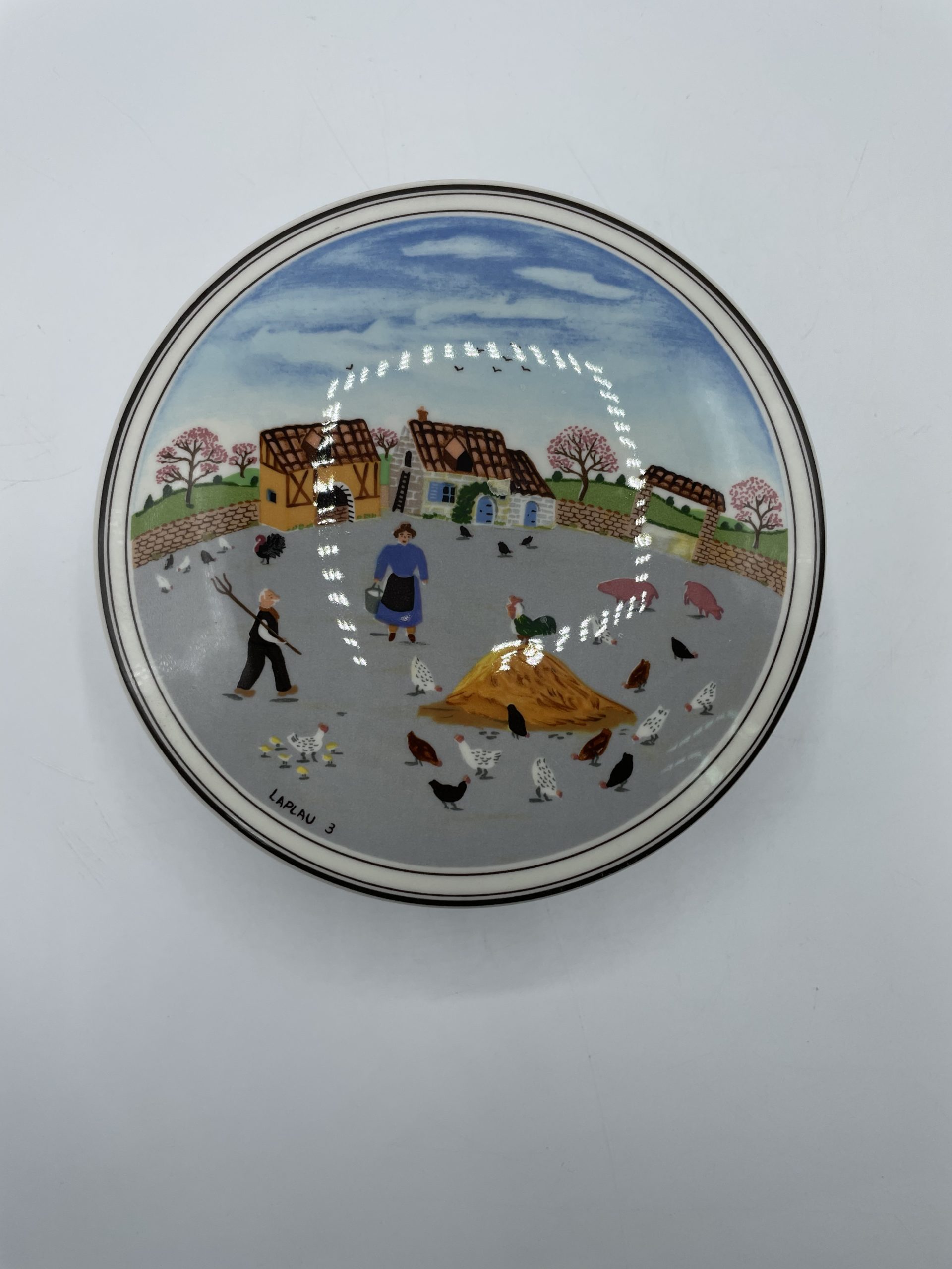 Bonbonnière ronde vintage Villeroy et Boch design naïf – Image 6