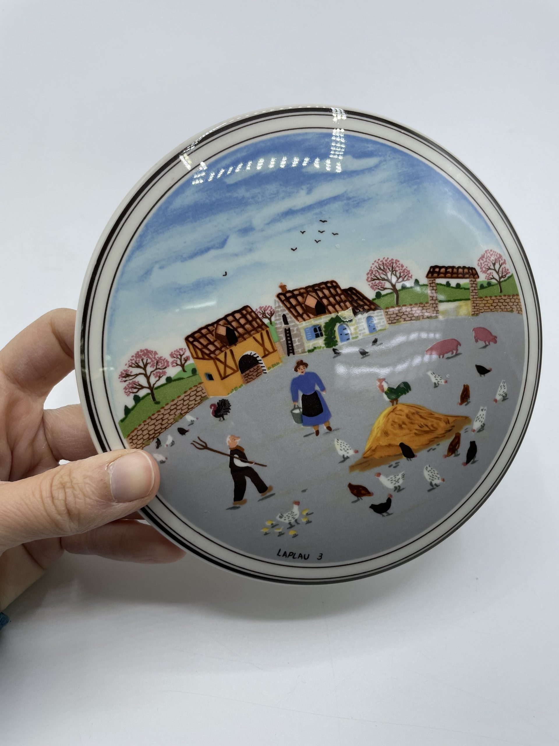Bonbonnière ronde vintage Villeroy et Boch design naïf – Image 2