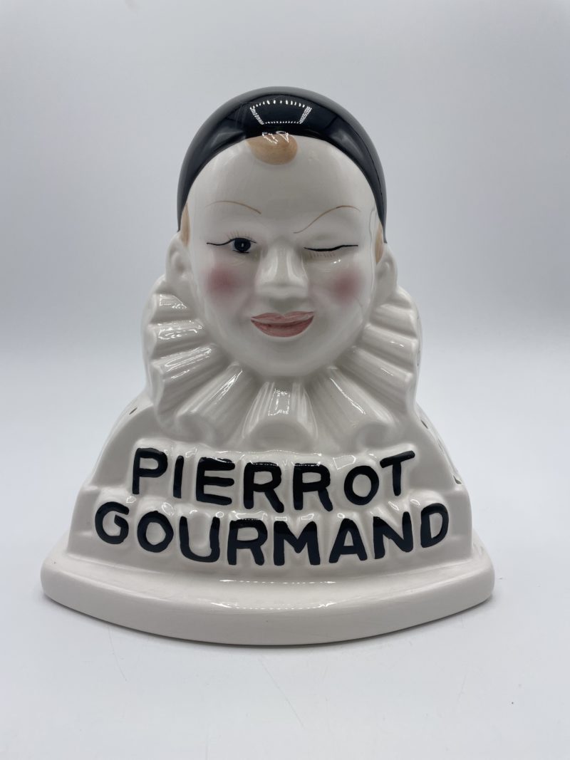 Buste Pierrot gourmand présentoir céramique vintage – Image 3