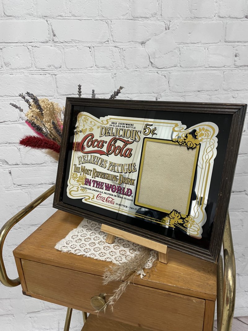 cadre photo miroir vintage coca cola pub