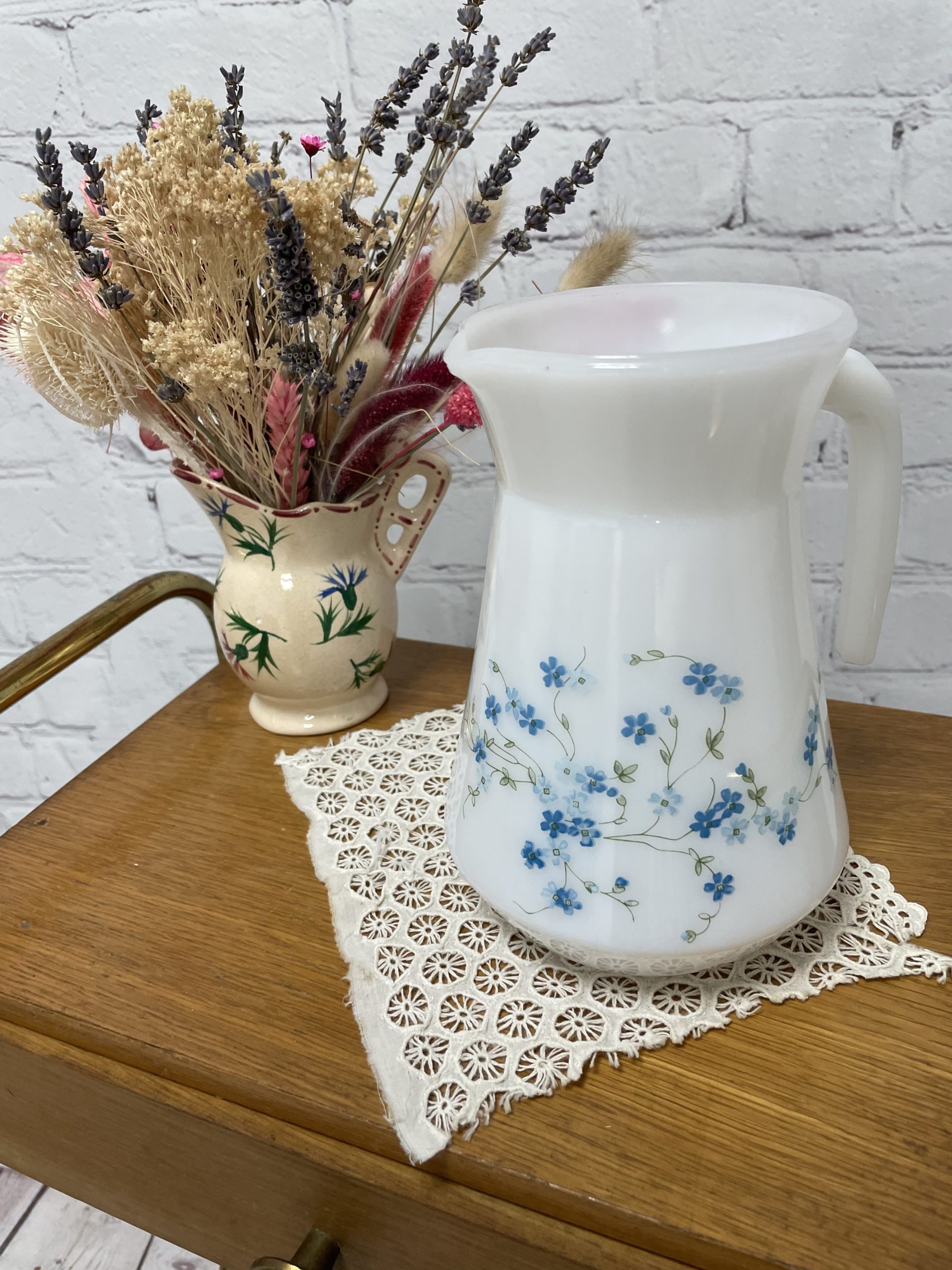 cruche carafe arcopal petites fleurs