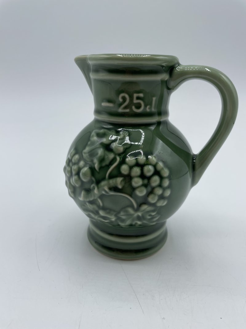 Petite carafe cruche céramique vert grappes de raisin – Image 6