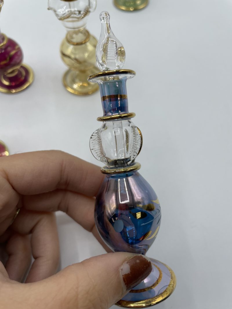 Lot de 5 petits flacons à parfum égyptiens vintage – Image 5
