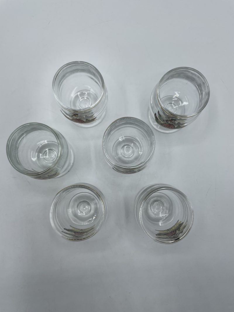 Lot de 6 verres ballons pour liqueur vintage Crisal Portugal – Image 7