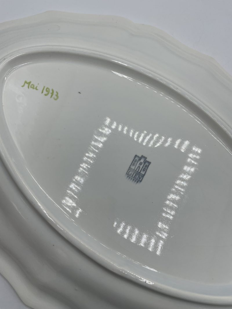 Grand plat ovale de présentation Gien – Image 7
