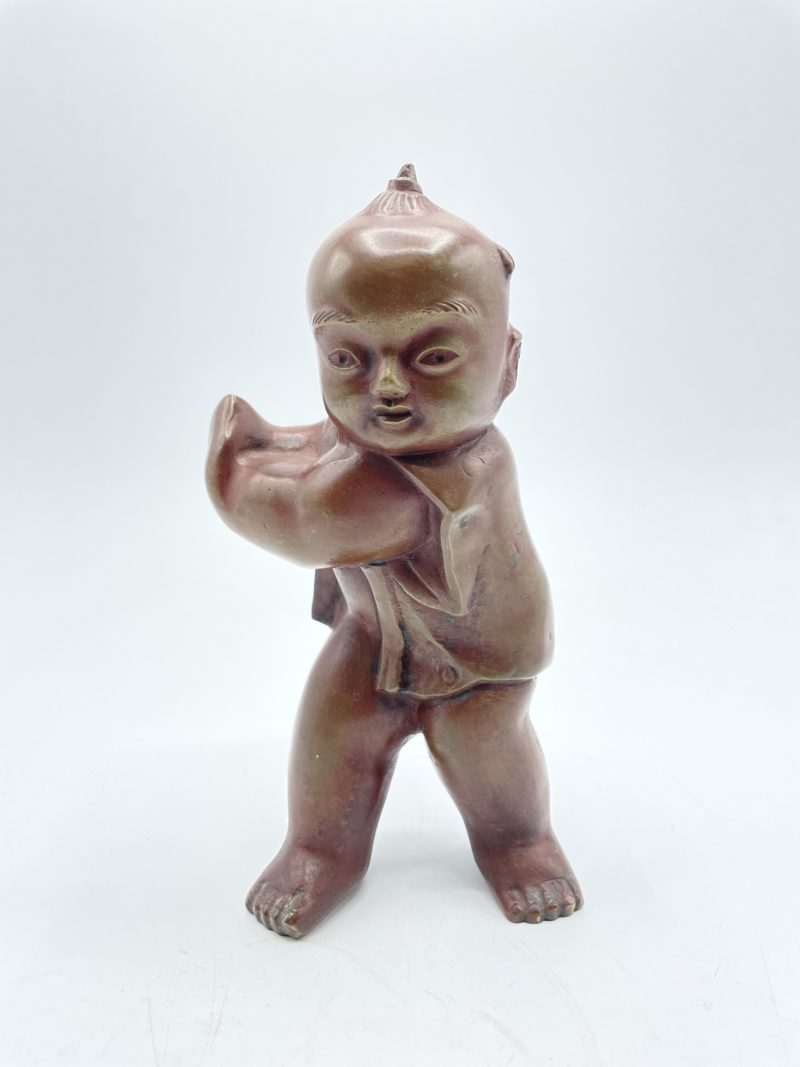 Statuette en bronze enfant chinois – Image 5
