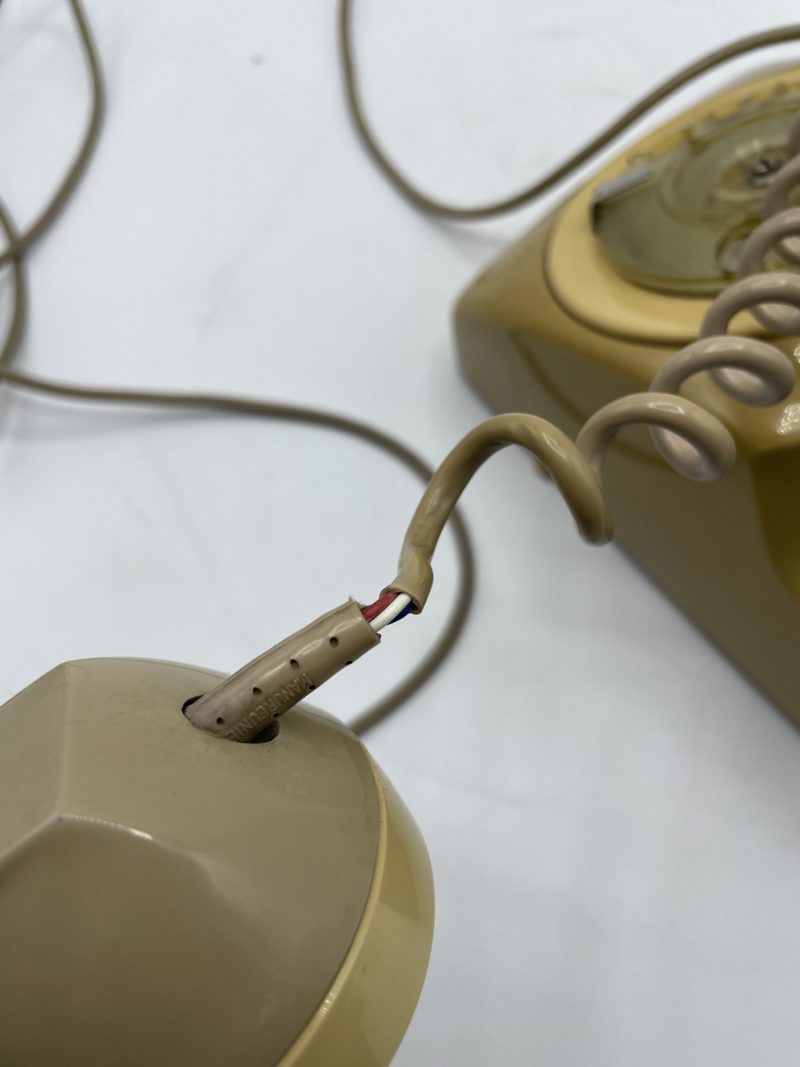 Ancien téléphone à cadran ITT CGT vintage beige – Image 4
