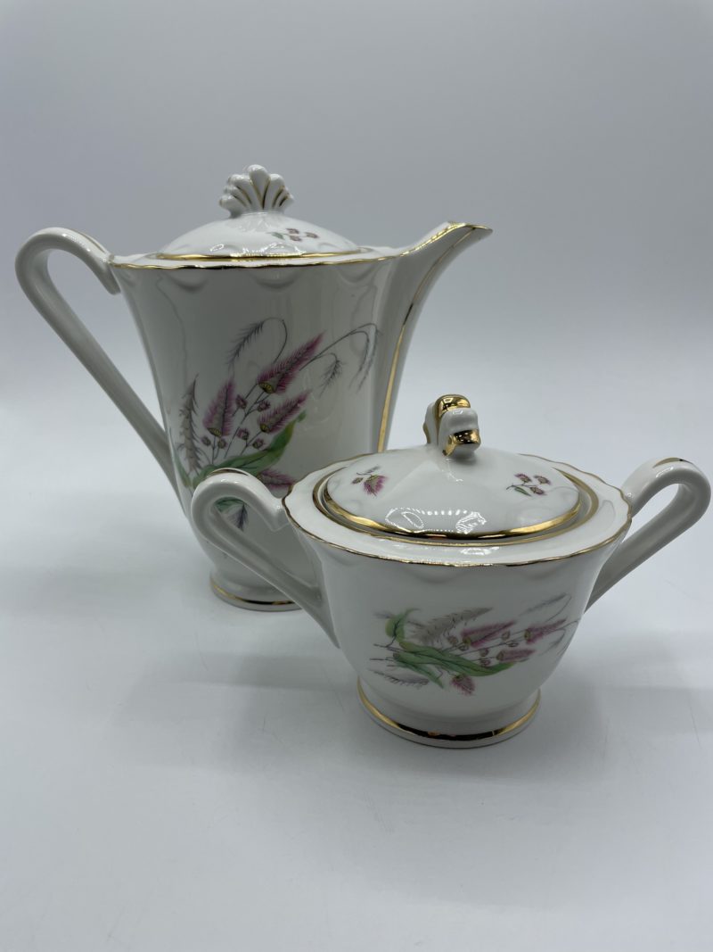 Duo théière et sucrier M & S pâte de Limoges fabriqués en Berry – Image 13