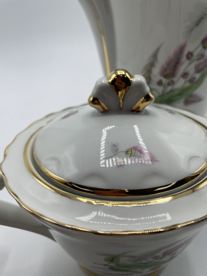 Duo théière et sucrier M & S pâte de Limoges fabriqués en Berry – Image 9