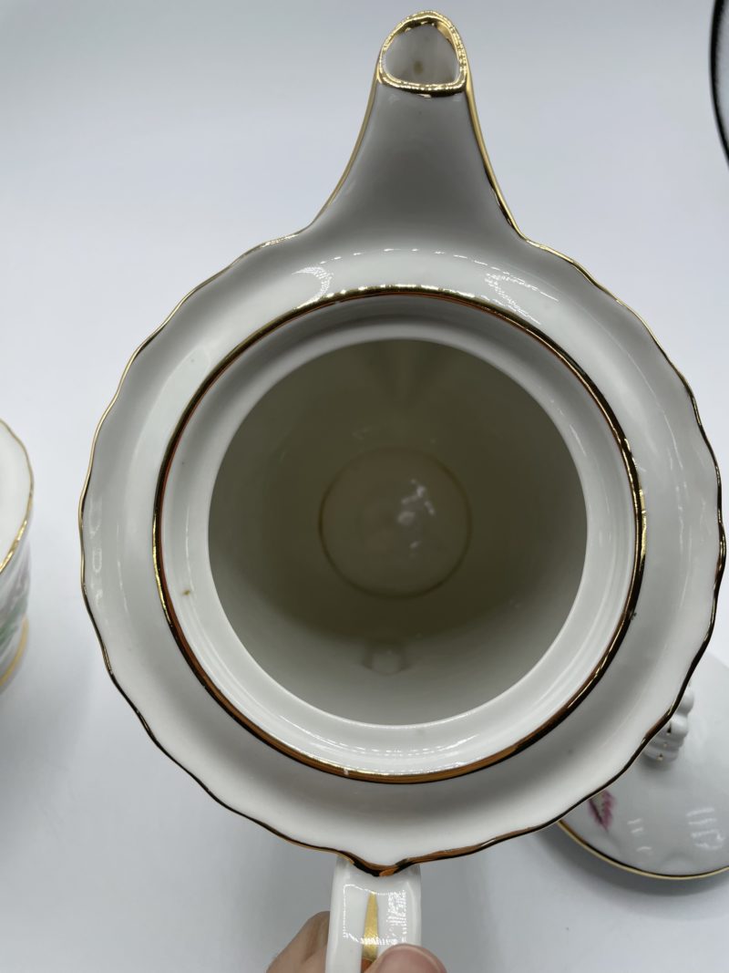 Duo théière et sucrier M & S pâte de Limoges fabriqués en Berry – Image 6