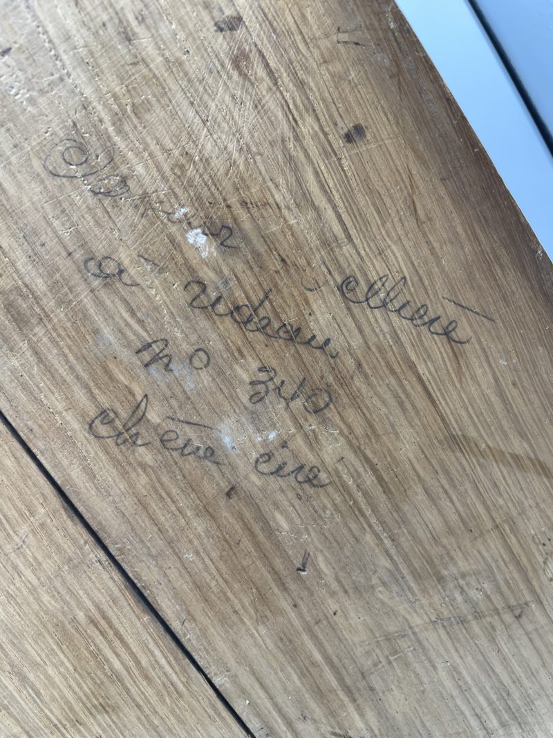 Ancien petit trieur classeur en bois à rideau – Image 4