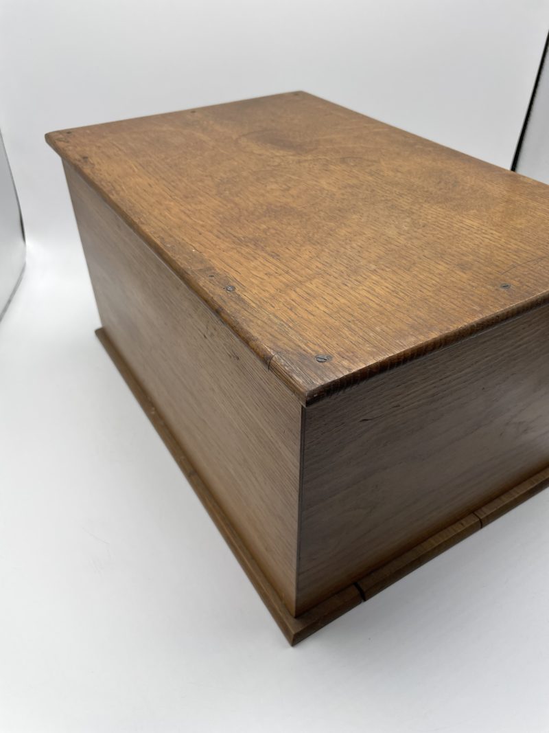 Ancien petit trieur classeur en bois à rideau – Image 2