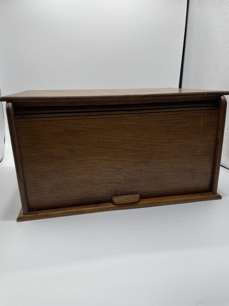 Ancien petit trieur classeur en bois à rideau – Image 9