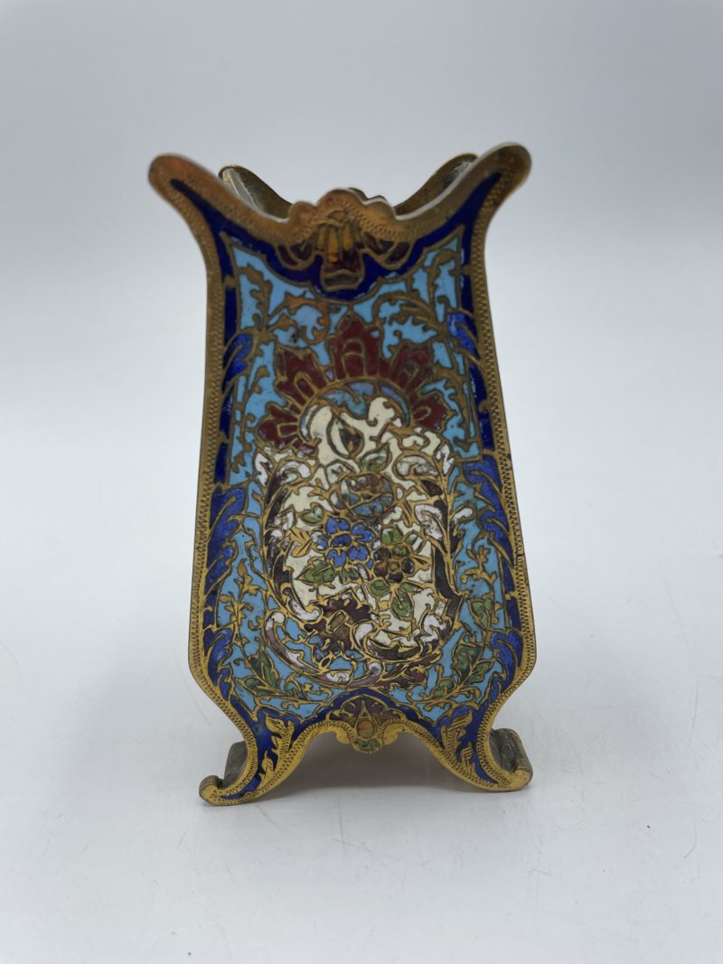 Petit vase vintage cloisonné en laiton – Image 7