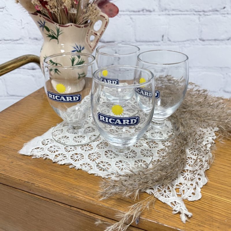 Duo verres ballon bibi Ricard pastis - Ressourcerie Histoires Sans Fin