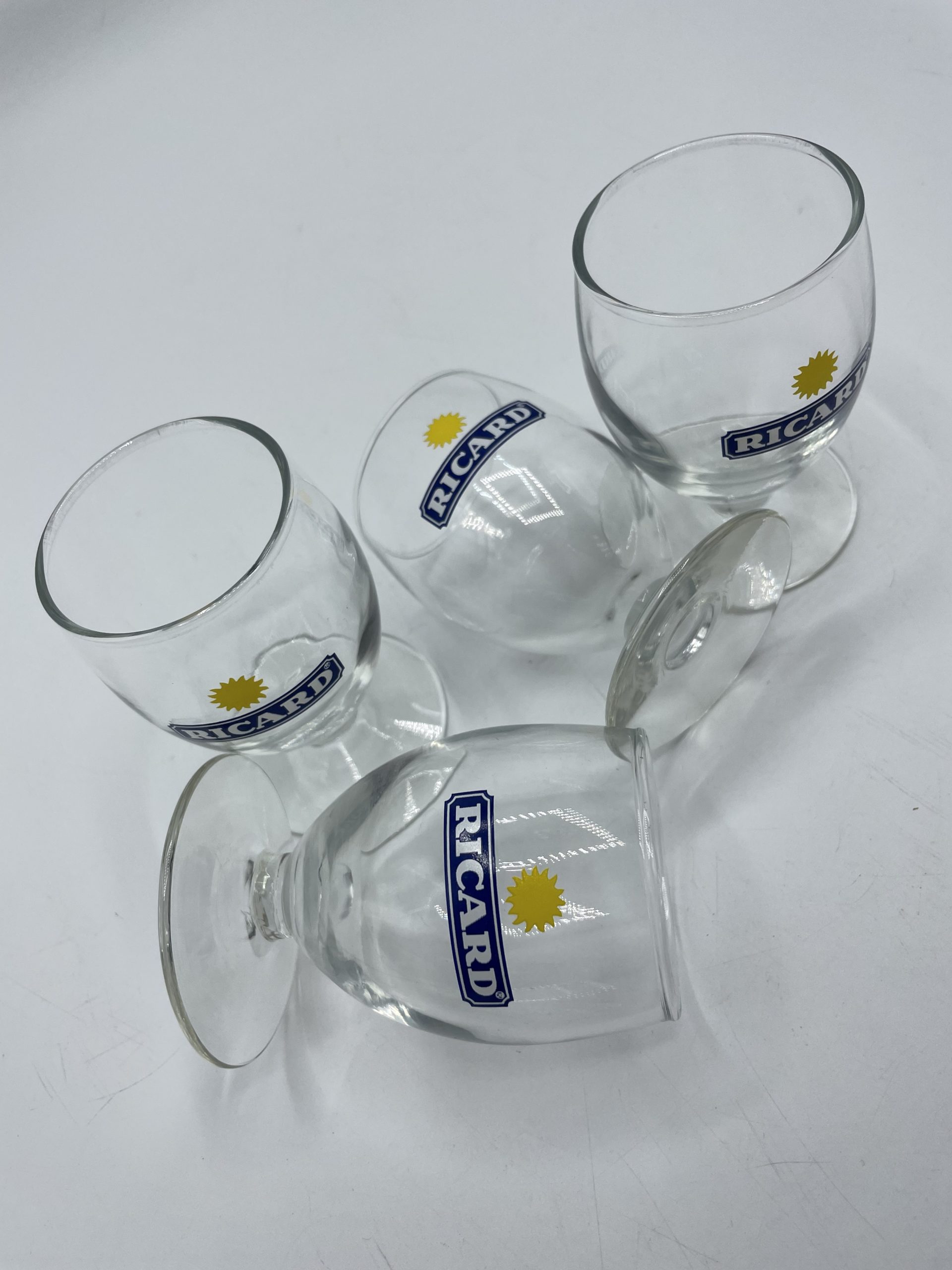 Lot de 4 petits verres ballons Ricard - Ressourcerie Histoires Sans Fin