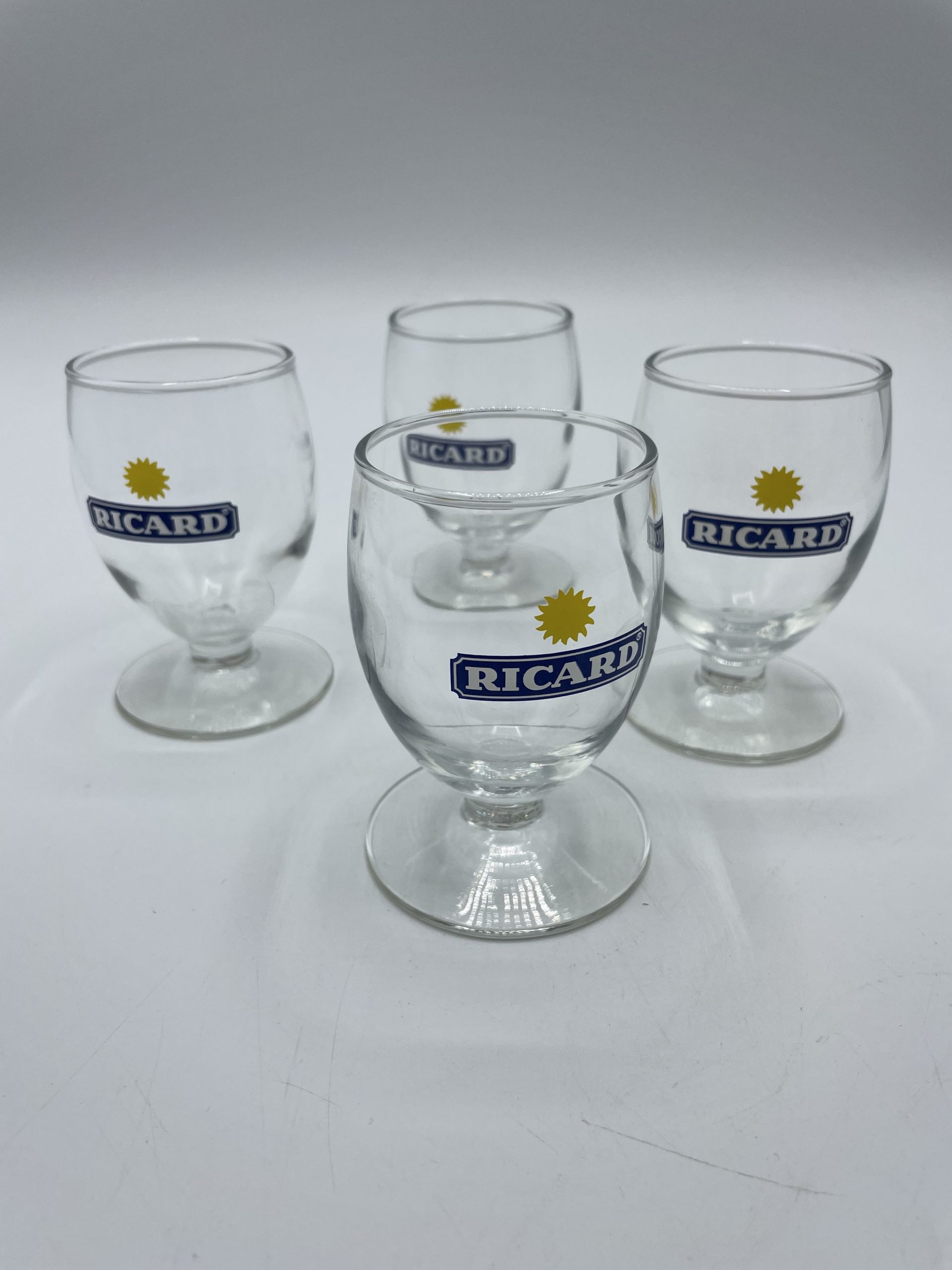 Lot de 4 petits verres ballons Ricard - Ressourcerie Histoires Sans Fin