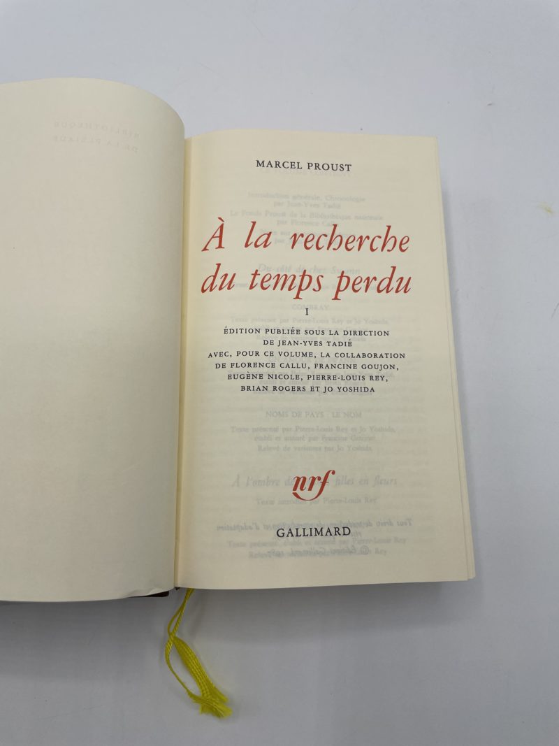 Proust – A la recherche du temps perdu Tome 1– 2011 – Bibliothèque de la Pléiade – Image 6