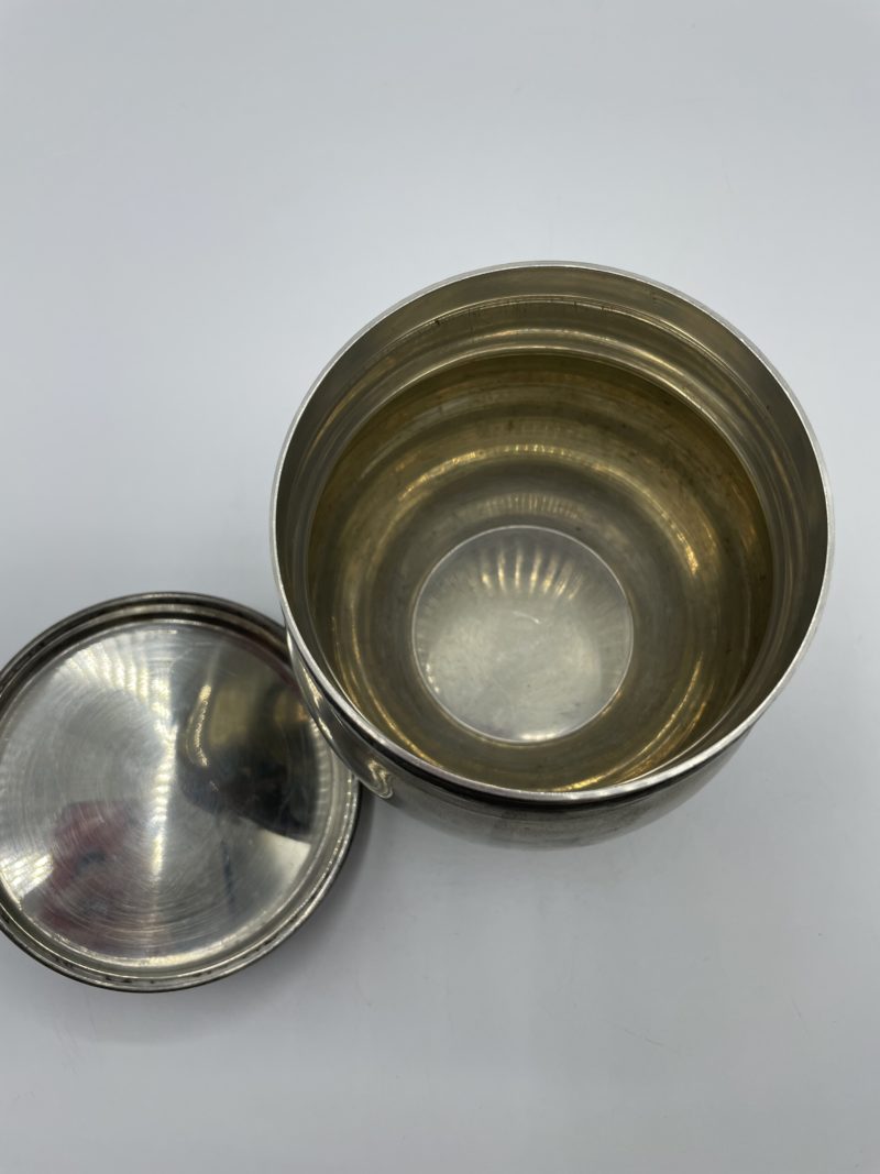 Poubelle de table pot vintage étain pur Irrmann – Image 5