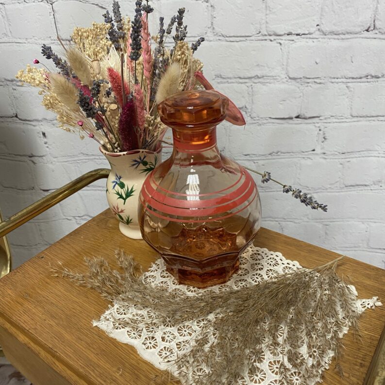 Carafe à alcool vintage orange pop 1950